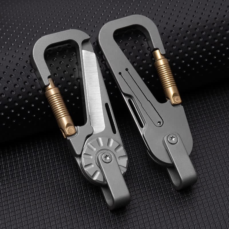 Titanium Alloy Folding Knife Climbing Keychain - Image 4