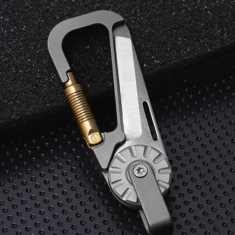 Titanium Alloy Folding Knife Climbing Keychain - Image 5
