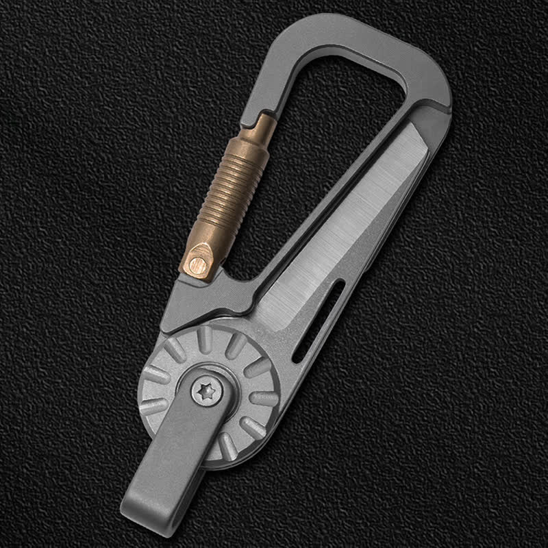 Titanium Alloy Folding Knife Climbing Keychain - Image 6