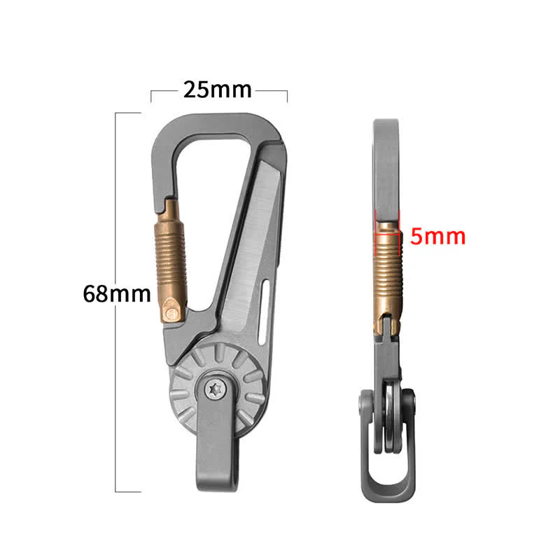 Titanium Alloy Folding Knife Climbing Keychain - Image 8