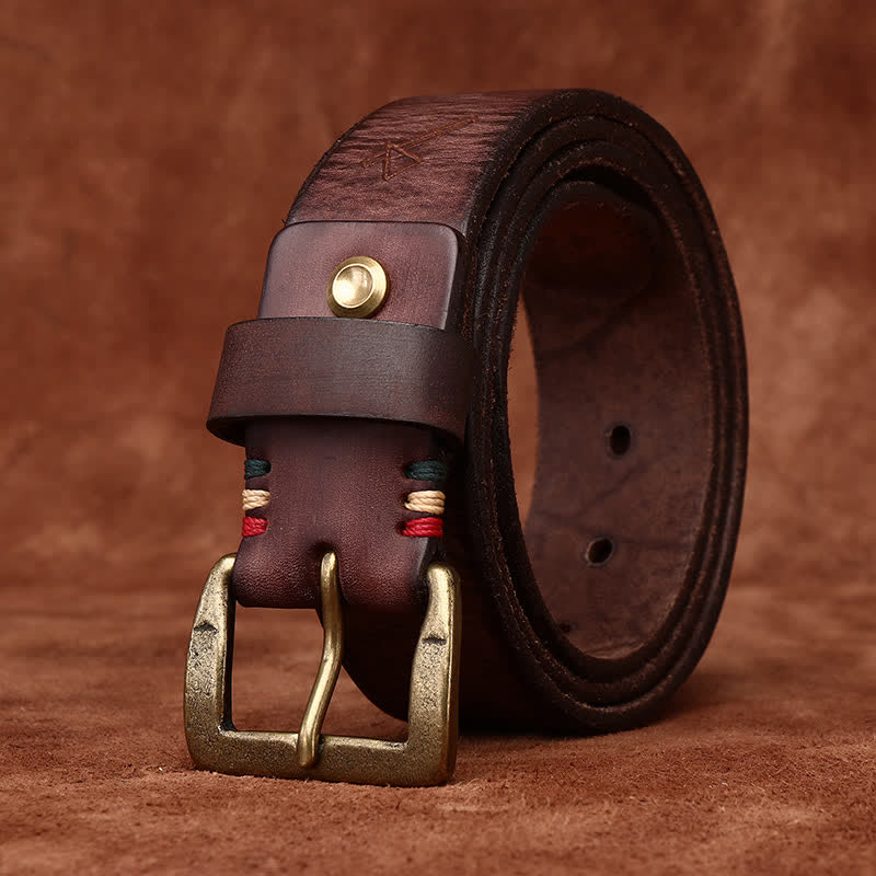 Totem Pattern Laser Engraving Strap Leather Belt - Image 10