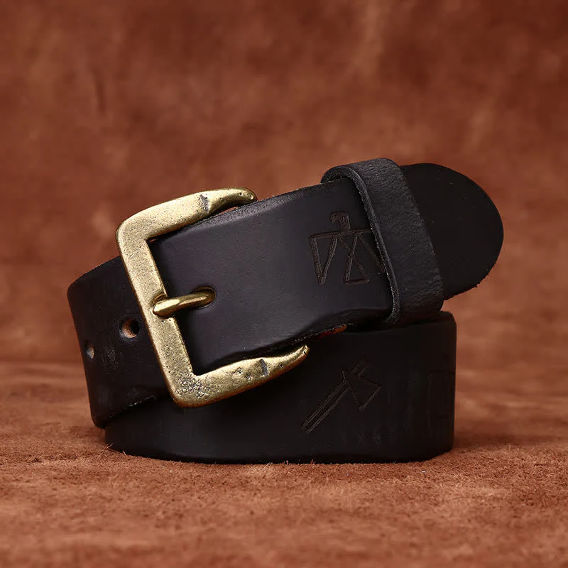 Totem Pattern Laser Engraving Strap Leather Belt - Image 8