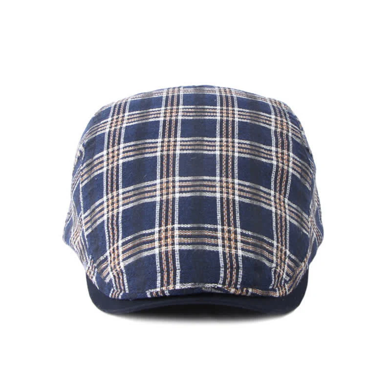 Travel Casual Checkered Beret Flat Cap - Image 5