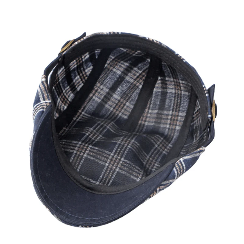 Travel Casual Checkered Beret Flat Cap - Image 8