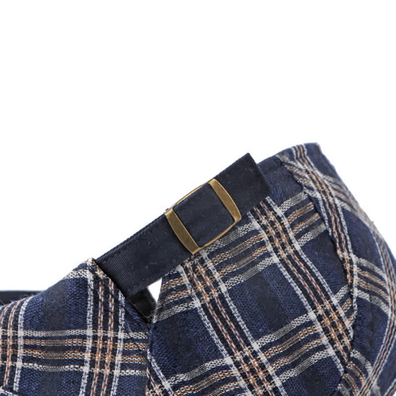 Travel Casual Checkered Beret Flat Cap - Image 9