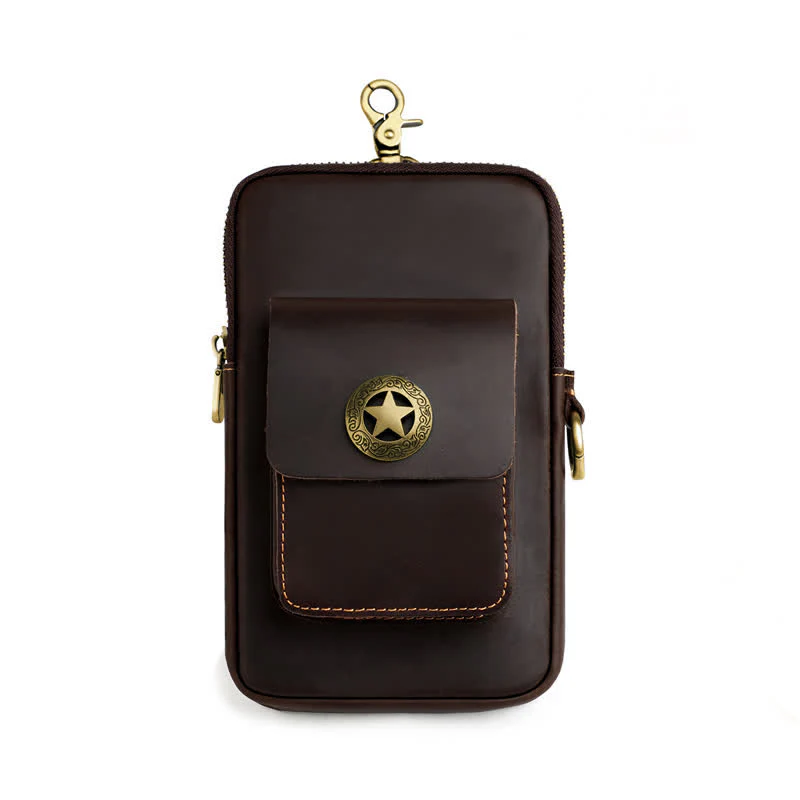 Travel Cell Phone Cigarette Case Leather Belt Bag - Image 16