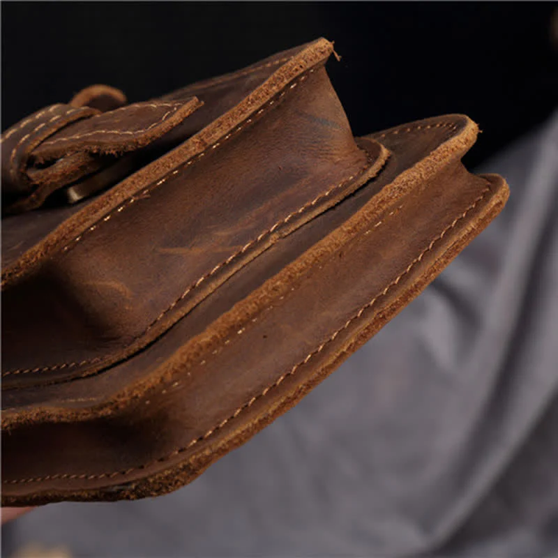 Travel Waist Hanging Pack Hook Leather Belt Bag - Image 10