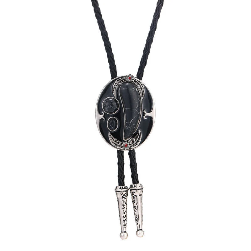 Turquoise Indian Style Cowboy Bolo Tie - Image 10