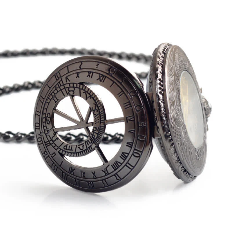 Twelve Constellations Compass Mechanical Pocket Watch - Image 7