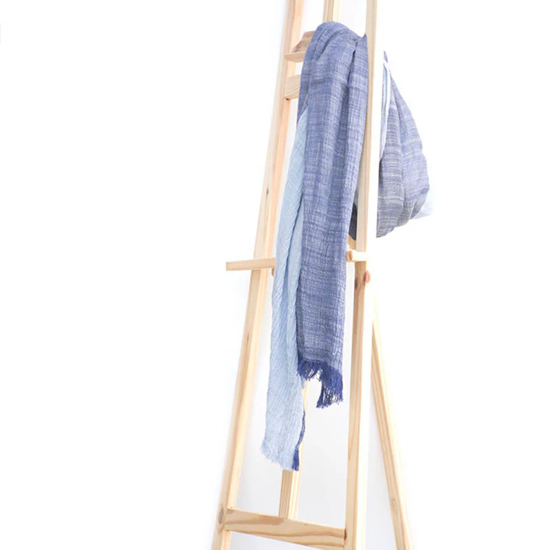 Two-Tone Color Matching Lightweight Retro Thin Scarf - Image 6
