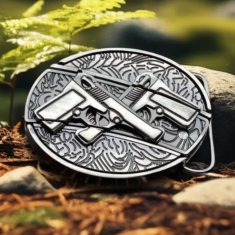 Unique Design DIY Hidden Folding Knife Leather Belt Buckles Bundle Set - Image 10