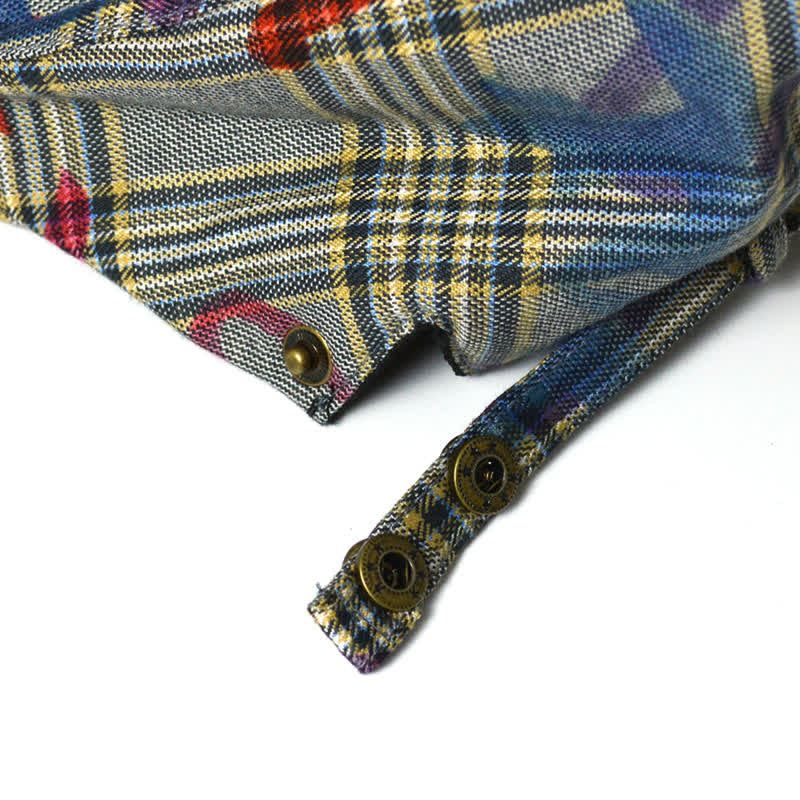 Unique Stylish Graffiti Pattern Plaid Beret Hat - Image 5