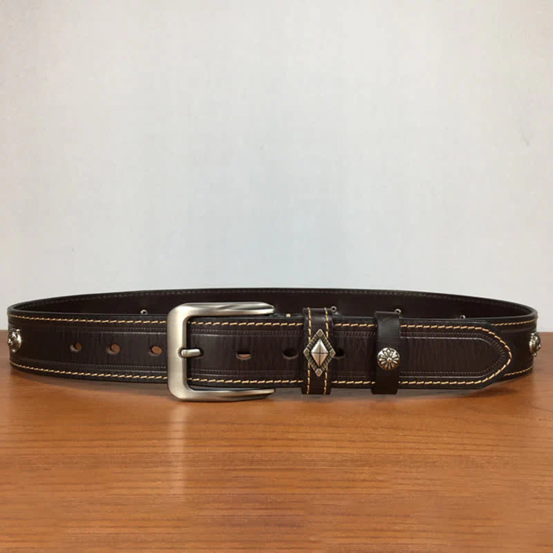Unique Tiger Shape Rivet Studded Leather Belt - Image 11