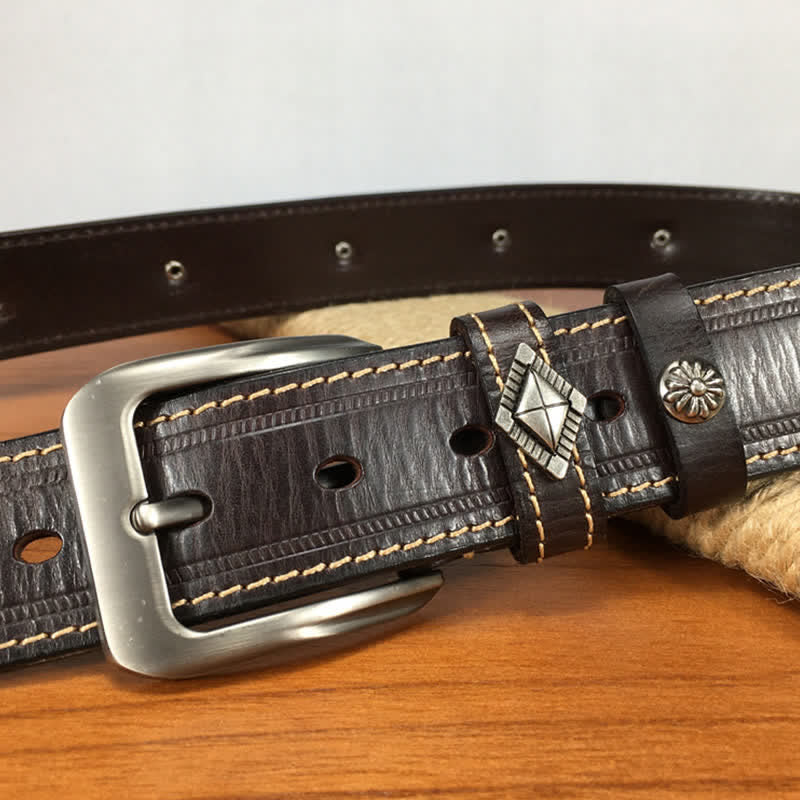 Unique Tiger Shape Rivet Studded Leather Belt - Image 13