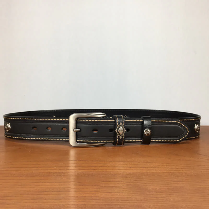 Unique Tiger Shape Rivet Studded Leather Belt - Image 5