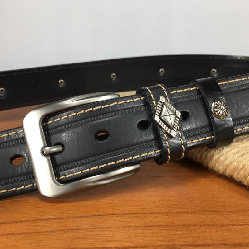 Unique Tiger Shape Rivet Studded Leather Belt - Image 7