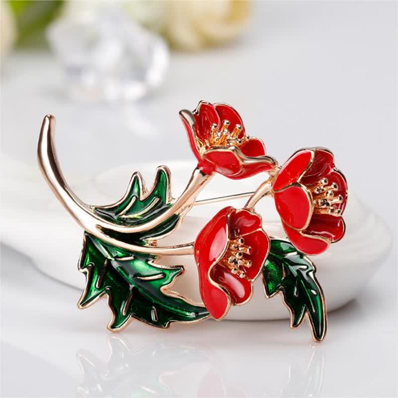 Unisex A Bunch Of Flower Poppy Brooch - Image 6