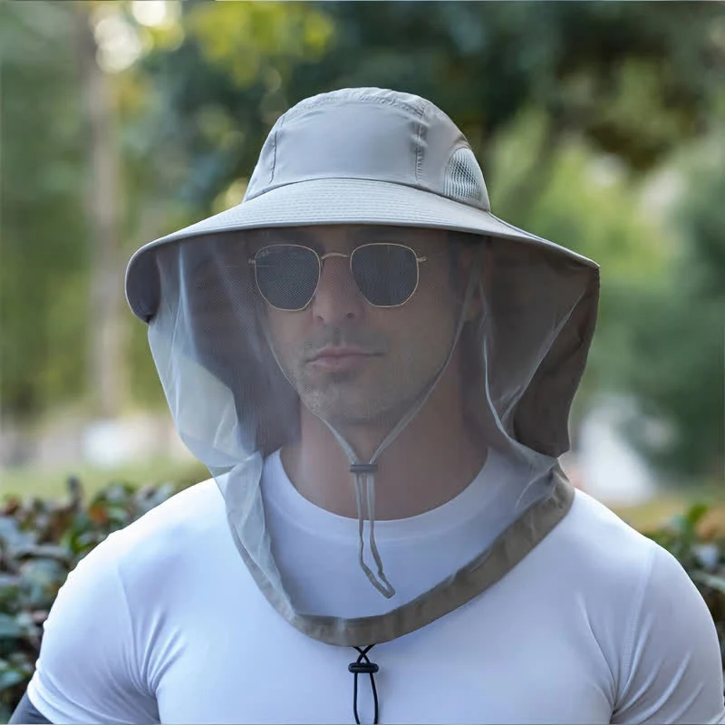 Unisex Anti Mosquito Insect Bucket Hat With Veil Mesh Protection - Image 14