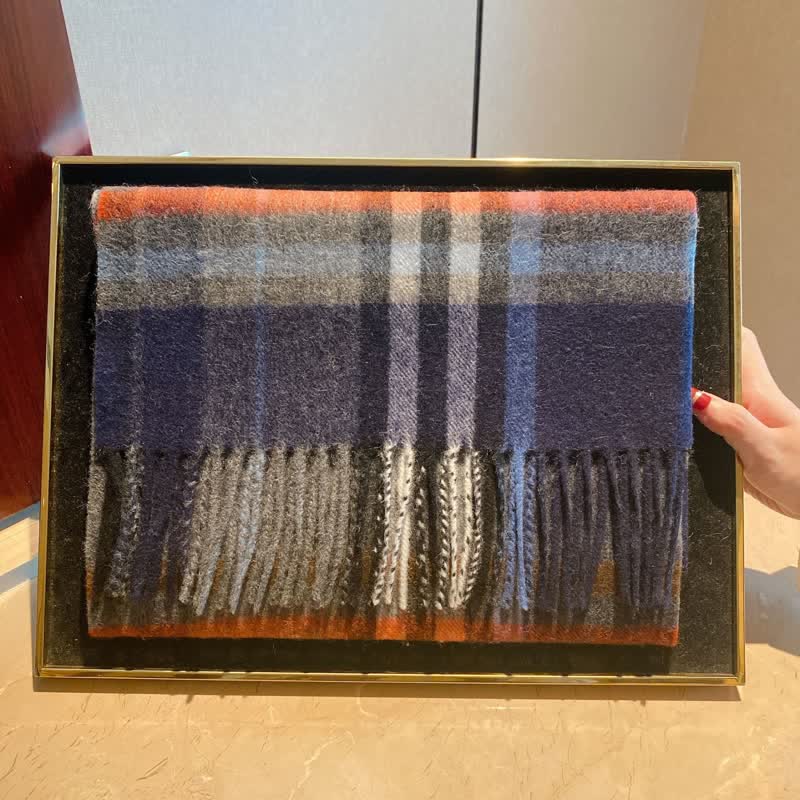 Unisex Lamb Edinburgh Big Warm Plaid Scarf - Image 29