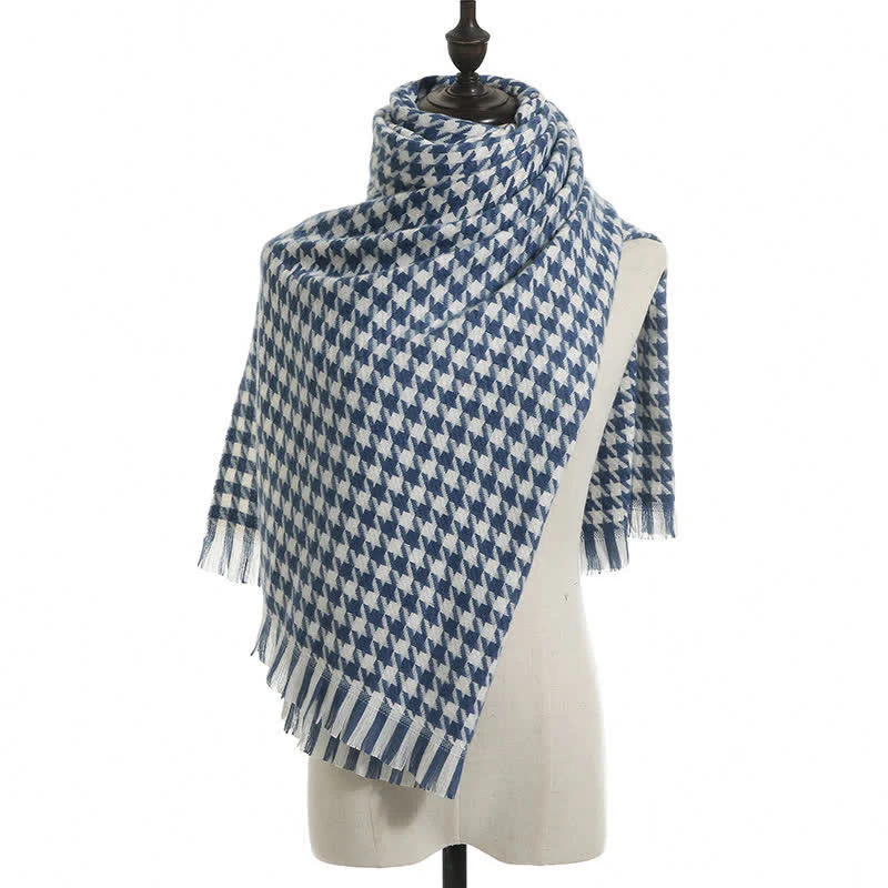 Unisex Classic Houndstooth Imitation Cashmere Scarf - Image 22