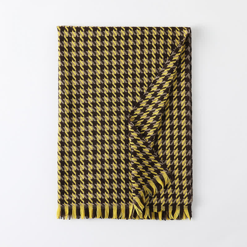 Unisex Classic Houndstooth Imitation Cashmere Scarf - Image 27
