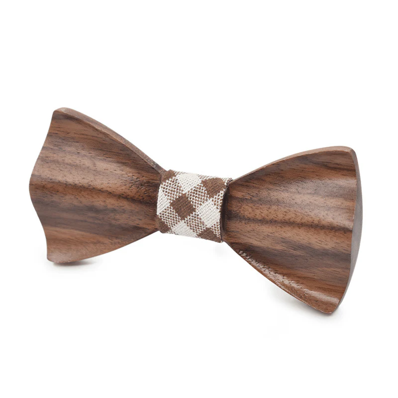 Unisex Creative Dark Wooden 3D Bow Tie