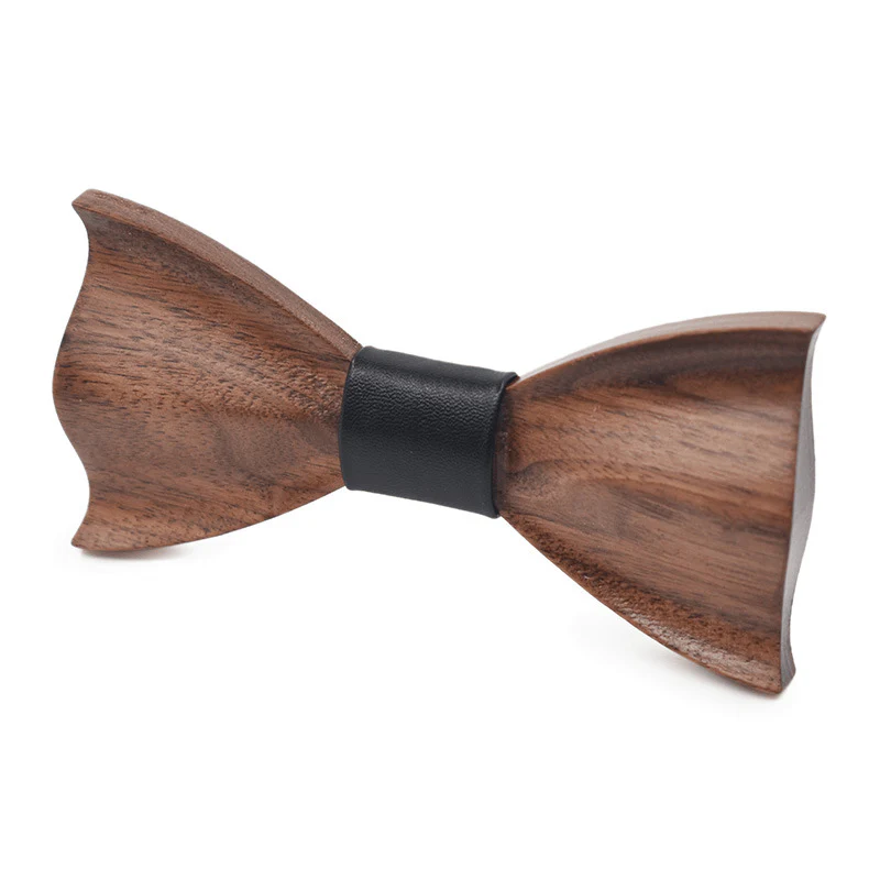 Unisex Creative Dark Wooden 3D Bow Tie - Image 2
