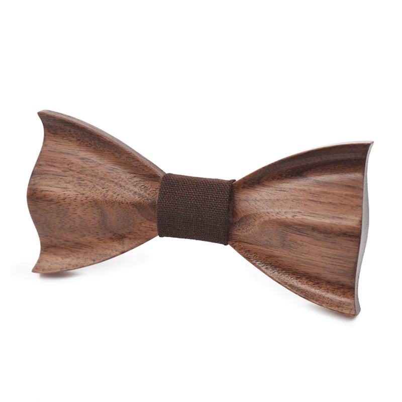 Unisex Creative Dark Wooden 3D Bow Tie - Image 7