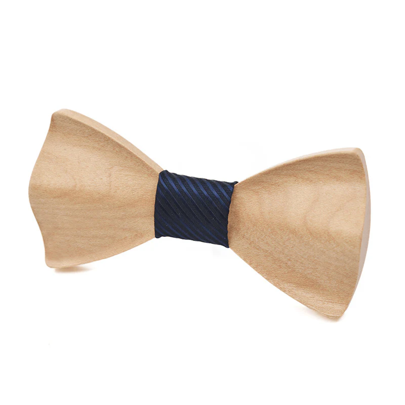 Unisex Creative Light Colored Wooden 3D Bow Tie