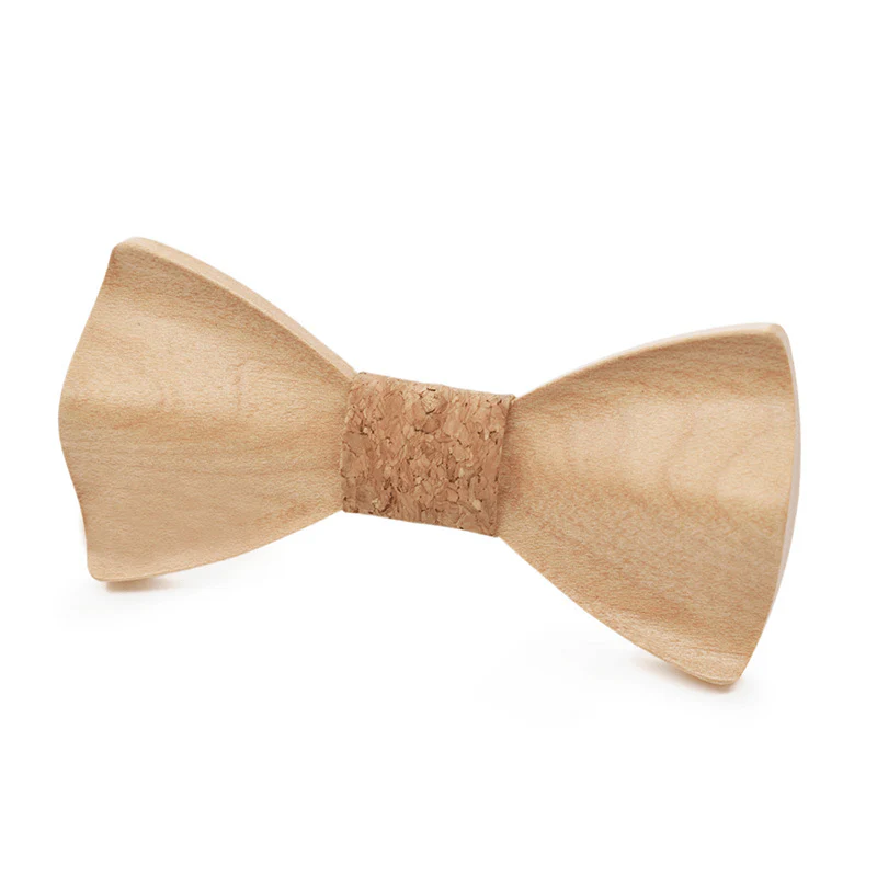 Unisex Creative Light Colored Wooden 3D Bow Tie - Image 6