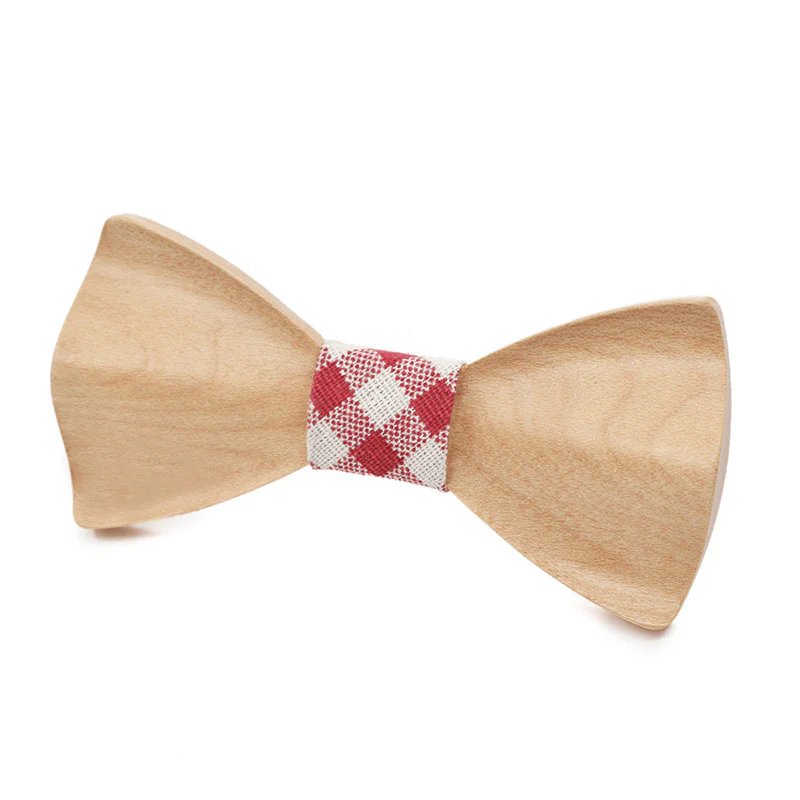 Unisex Creative Light Colored Wooden 3D Bow Tie - Image 8