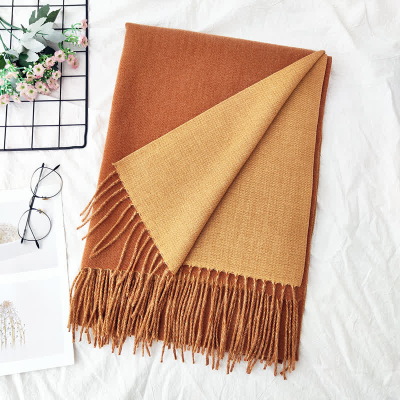 Unisex Double-Sided Two-Color Fashion Scarf - Image 10