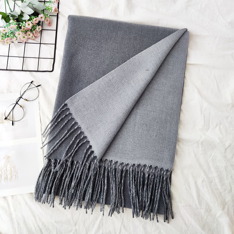 Unisex Double-Sided Two-Color Fashion Scarf - Image 11