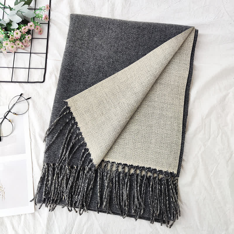 Unisex Double-Sided Two-Color Fashion Scarf - Image 12