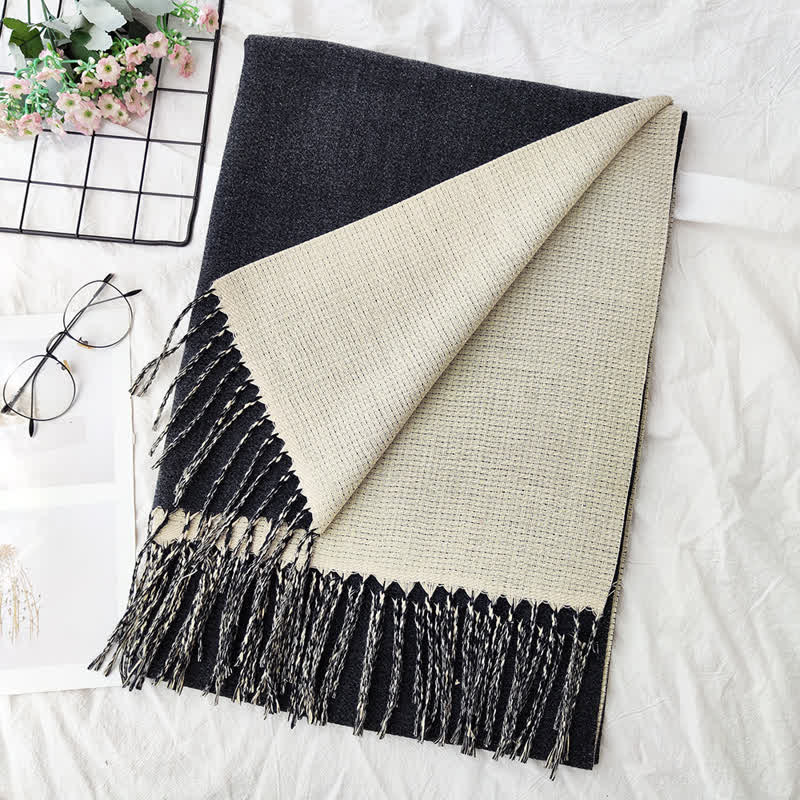 Unisex Double-Sided Two-Color Fashion Scarf - Image 13