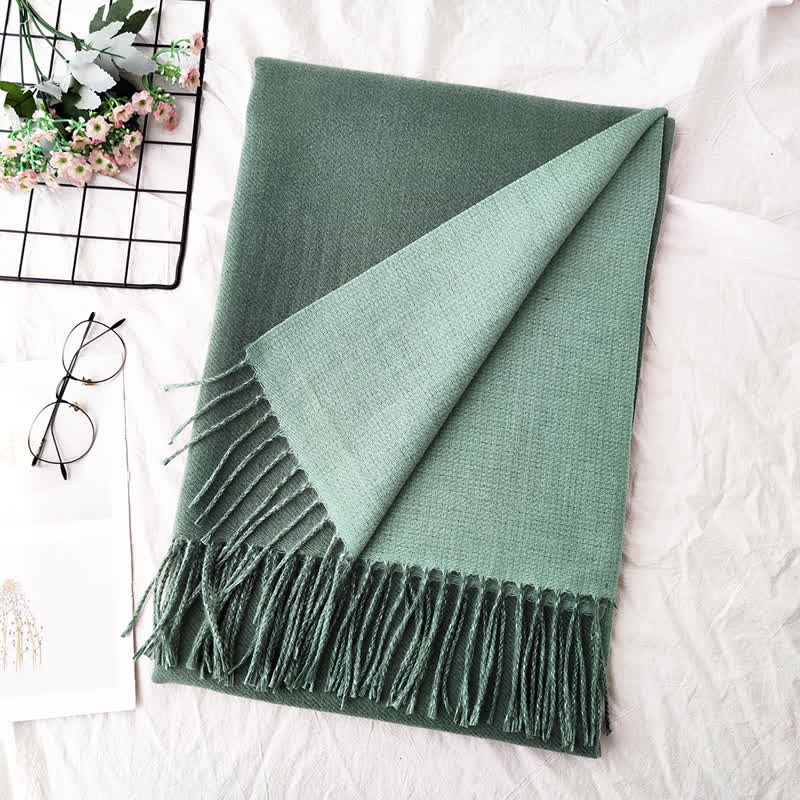 Unisex Double-Sided Two-Color Fashion Scarf - Image 16