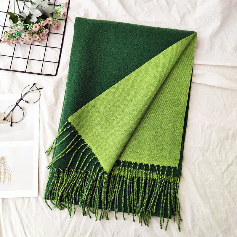 Unisex Double-Sided Two-Color Fashion Scarf - Image 17