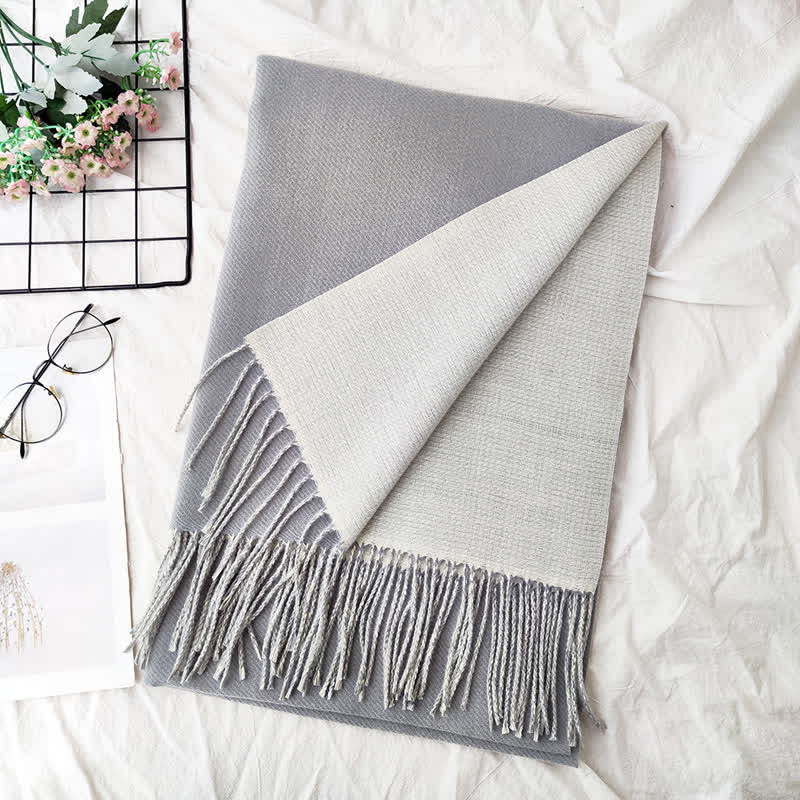 Unisex Double-Sided Two-Color Fashion Scarf - Image 18