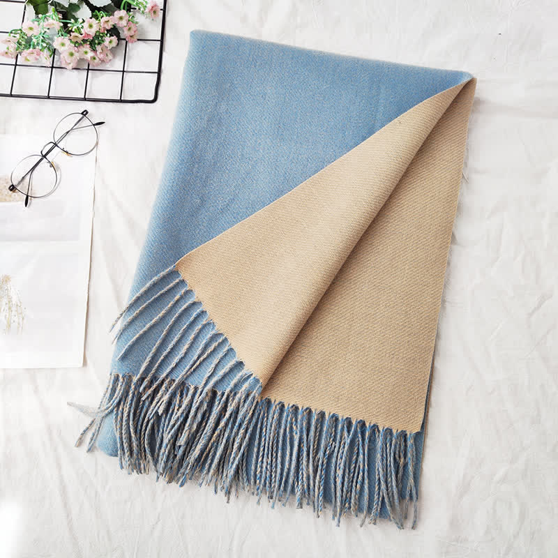 Unisex Double-Sided Two-Color Fashion Scarf - Image 19