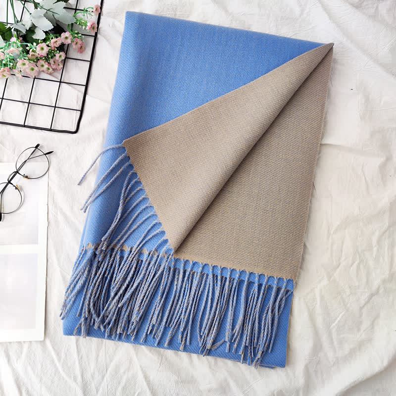 Unisex Double-Sided Two-Color Fashion Scarf - Image 20