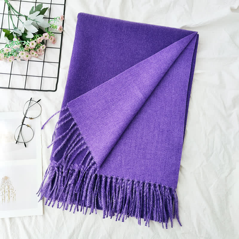 Unisex Double-Sided Two-Color Fashion Scarf - Image 23