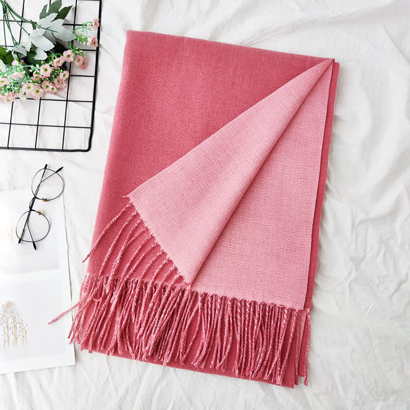 Unisex Double-Sided Two-Color Fashion Scarf - Image 25