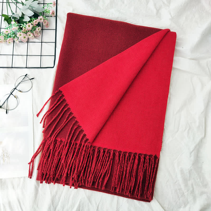 Unisex Double-Sided Two-Color Fashion Scarf - Image 28