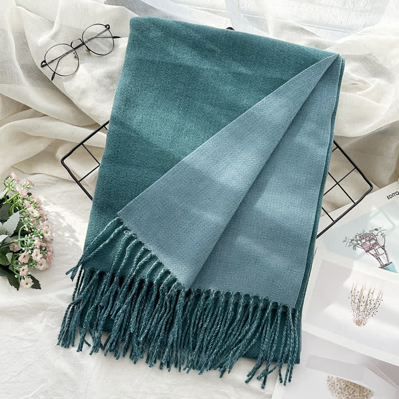 Unisex Double-Sided Two-Color Fashion Scarf - Image 30