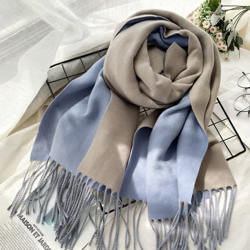 Unisex Double-Sided Two-Color Fashion Scarf - Image 5
