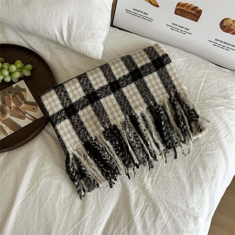 Unisex Generous Plaid Fashion Winter Scarf - Image 3
