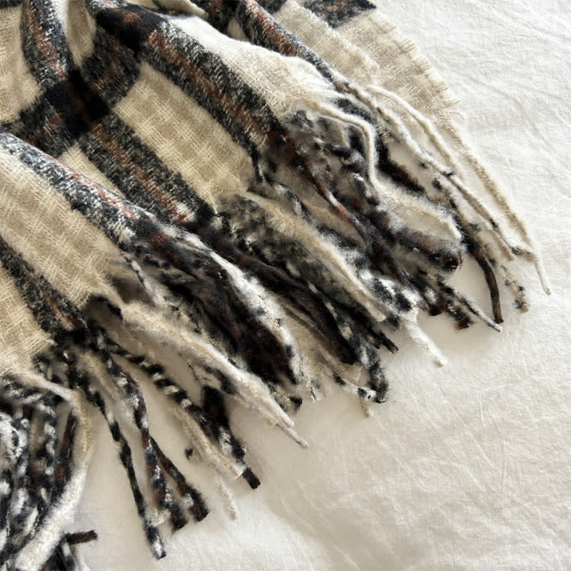 Unisex Generous Plaid Fashion Winter Scarf - Image 4
