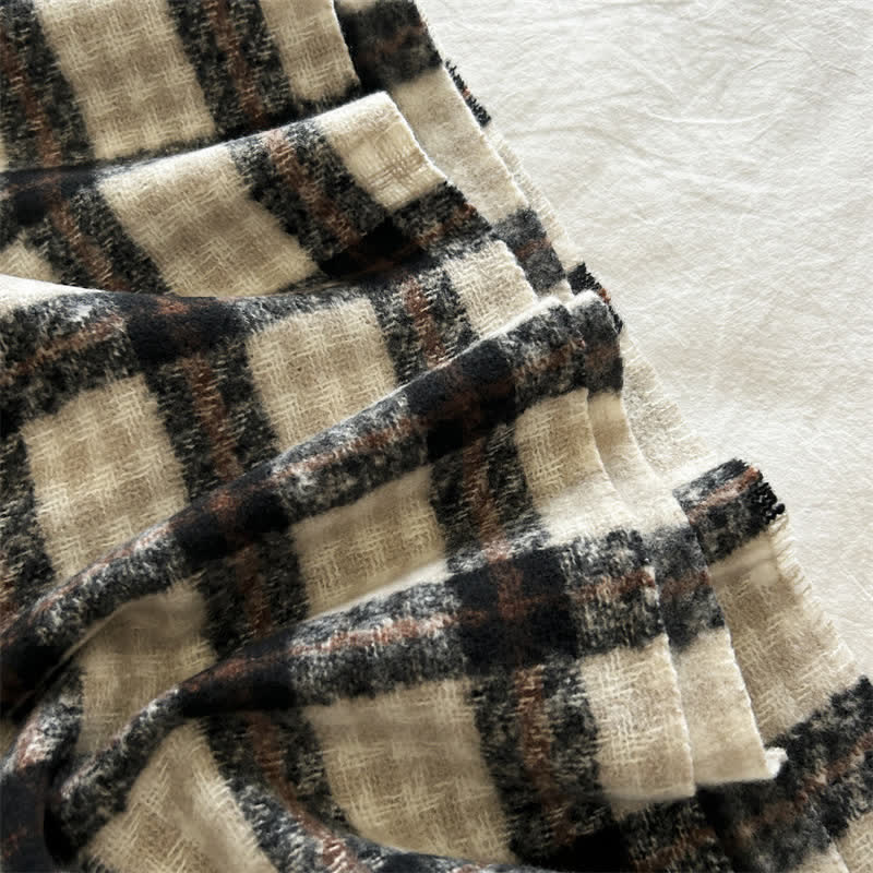 Unisex Generous Plaid Fashion Winter Scarf - Image 5