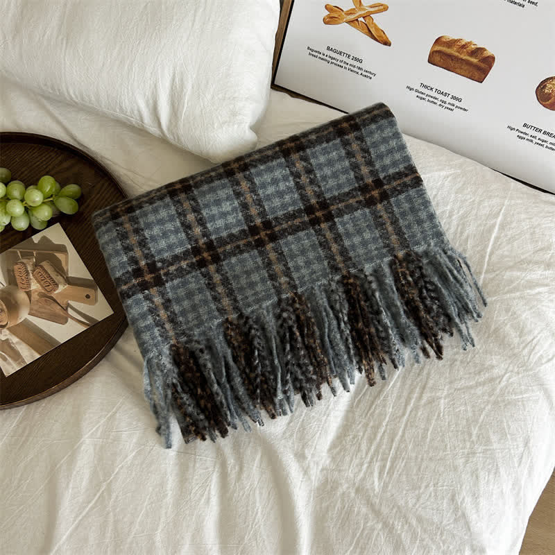 Unisex Generous Plaid Fashion Winter Scarf - Image 6