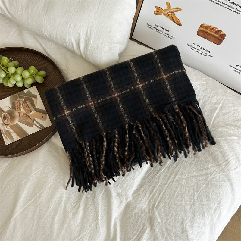 Unisex Generous Plaid Fashion Winter Scarf - Image 7